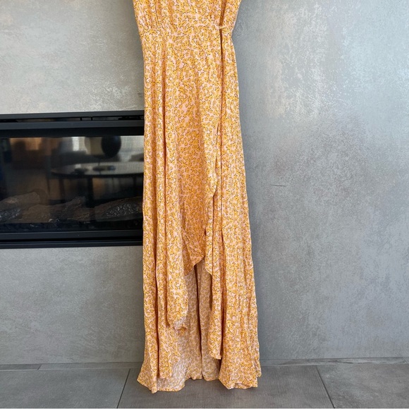NWT Auguste the Label Dean Sierra Wrap Maxi Dress Yellow, Size 8 - Picture 13 of 16